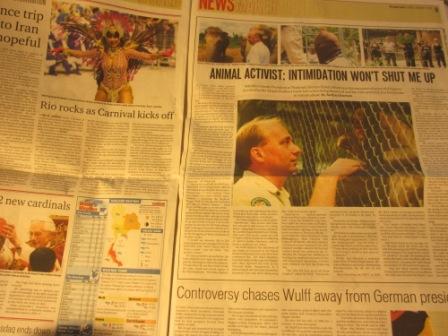 Bangkok Post newspaper February 2012