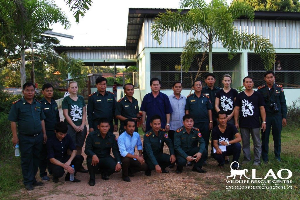 WFFT/LWRC staff with enforcement agents of Lao PDR